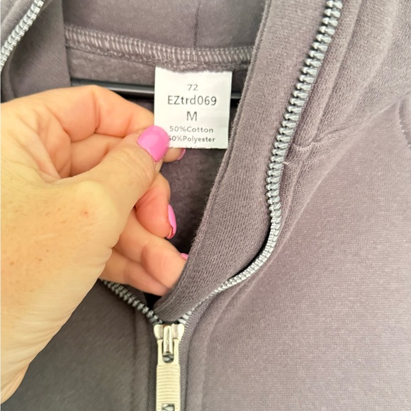 Womens Oversized Half Quarter Zip Pullover Cropped Long Sleeve Hoodie - Picture 5 of 6